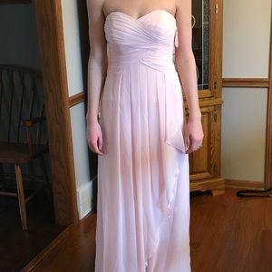 Petal pink bridesmaid dress